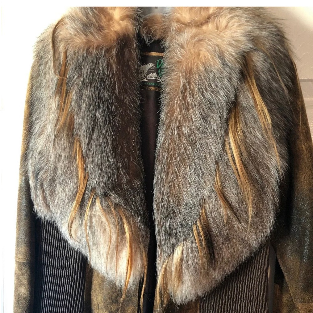 Silver fox David Green fur jacket nwot never worn